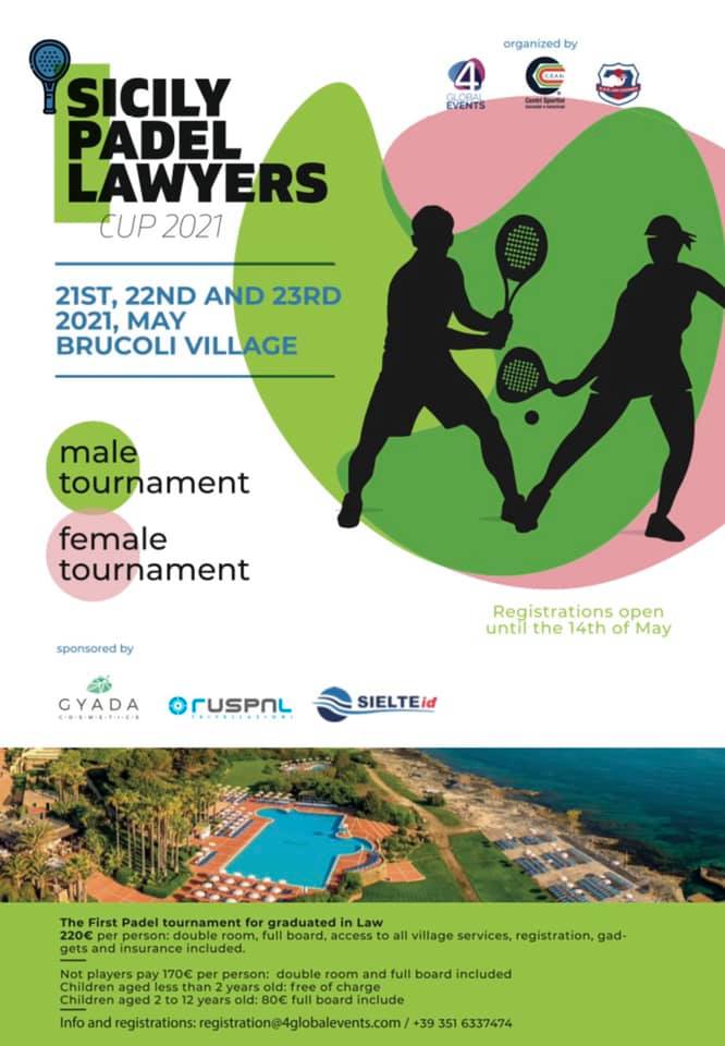 Lawyers' Padel CUP - Sicile 21/23.5.21